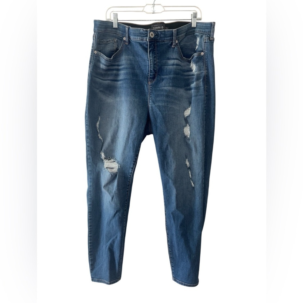 Torrid sky high skinny distressed jeans